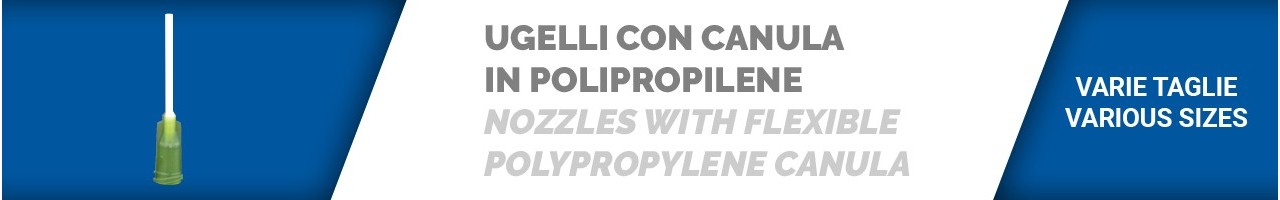 Flexible polypropylene canula, length 0,5" - 50pz
